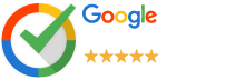google reviews badge dark background