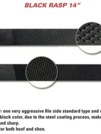 Bassoli 14" Black Farrier Rasp - per piece