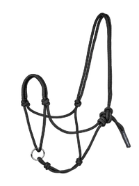 Knotted halter with movable ring