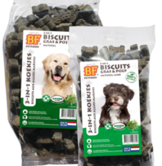 BF Petfood 3-in-1 koekjes Gras & Poep Naturel 500 gram