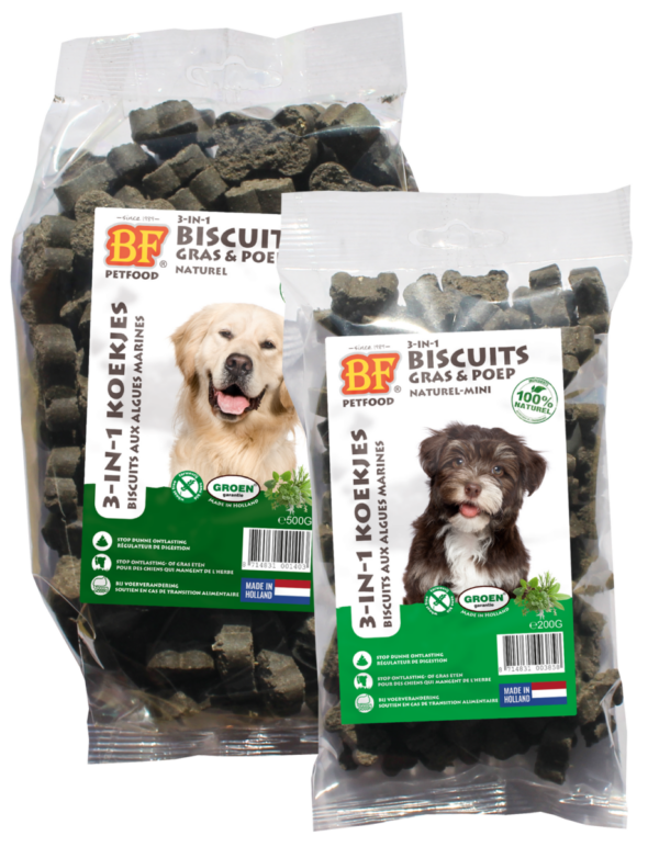 BF Petfood 3-in-1 biscuits Grass & Poo Natural 500 grammes