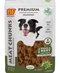BF Petfood Meat Chunks Rund & Hert 200 gram
