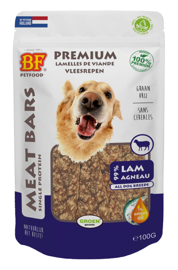 BF Petfood Meat Bars Lamb 100 grammes
